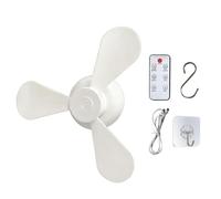 Genérico Rechargeable Ceiling Fan Mini Portable 4-Speed Summer Tent Blower