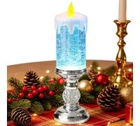 Genérico Rechargeable De Noël Bougie LED Pailletée Lanterne Décorative | Bougie Pailletée Lumineuse Sans Flamme Pour Maison, , Étagère, Anniversaire, Fêtes, Appartement, Table À Manger