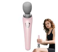 Genérico Rechargeable Electric Massager Wand - Handheld Vibration Muscle Relaxation Tool, Portable Ergonomic Travel Massager | For Neck Shoulder Back Leg & Foot Daily Wellness & Stress Relief
