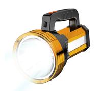 Genérico Rechargeable Flashlights, Bright Long-Range Flashlight with USB Charging and Multiple Modes, Portable LED Searchlight for Hiking Construction Travel and Outdoor Use, 20.4x11.5x14cm
