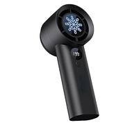 Genérico Rechargeable Hand fan- Long-Lasting Digital Battery Display, Compact USB Portable Handheld Fan, Multi-Speed Personal Cooling, Silent Pocket Power fanCase | For Girls Teens Women Boys