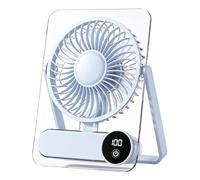Genérico Rechargeable Small Desk Fan Quiet Adjustable - 100 Speeds 1200mAh