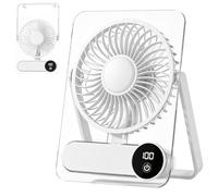 Genérico Rechargeable Small Desk Fan Quiet Adjustable - 100 Speeds 1200mAh