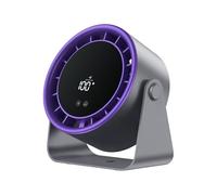 Genérico Rechargeable USB Desktop Fan With Digital Display - 100 Wind Speeds | Ultra-Quiet Wall Mount Portable Fan | 105° Angle, Long Battery (Color Random)