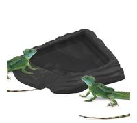 Genérico Recipiente para Alimento de Tortugas, Piscina para Baño De, Recipiente De Agua Y Comida para Tortugas De Espacio Reducido para Serpientes Lagartos Geckos Acuarios Y Terrarios