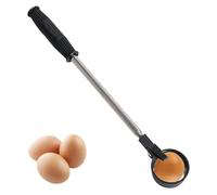 Genérico Recogehuevos - Pinza Extensible De Acero Inoxidable 35cm - Herramienta Recolectora De Huevos - Utensilio Práctico para Gallinero, Granja, Patio Y