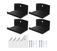 Genérico Record Display Shelf - Vinyl Album Rack | 4 Piece Acrylic Holder with Transparent Panel Display Storage Collection Stand Home Decor Accessory for Picture Comic Book Artwork Showcase