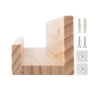 Genérico Record Display Wall Mount, Wooden Vinyl Rack Stand, 30x6x5cm/11.81x2.36x1.97 Inches Floating Shelf Organizer, Stylish Music Storage, Magazines & Albums Display, Home & Studio Use
