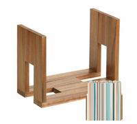 Genérico Record Holder Stand - Adjustable Expandable Wooden Organizer, Sturdy Display Shelf Holds 2060 LPs, Rustic Home Décor Storage | Ideal for Desktop Cabinet Living Room Bedroom Books