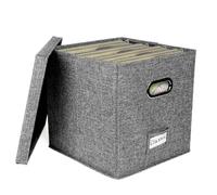 Genérico Record Storage Box - Cotton Linen, 13 Inches Vinyl Record Storage