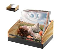 Genérico Record Storage,Metal Wooden Large Capacity Non Slip | Tabletop Record Album Storage Racck,for LP Book File Toy Home Bedroom Livving Room Apartment Office Desk Shelfs