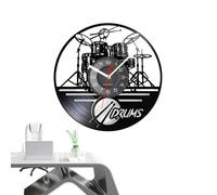 Genérico Record Wall Clock | Drums Set Wall Cllock Decor | Unique Gift for Musical Lovers, Home Decor, Waall Decoration for Music Party Favors Decors