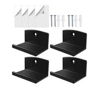 Genérico Record Wall Mount - 4 Piece Acrylic Holder Rack | Record Shelf Wall Mount | Outdoor Display Organizer For Album Picture Comic Book Collectibles Kids Bookshelf Bedroom Living Room Indoor Use