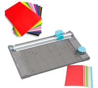 Genérico Recortadora rotativa 5 en 1, Guillotina Manual de precisión A4 for Scrapbooking, Ancho de Corte de 33 cm, Equipada con Diversos Cabezales de Corte, Permite Cortar Esquinas Redondeadas