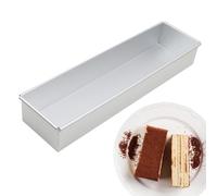 Genérico Rectangular Cake Pan - 15.74X3.93X2.36 In Ice Cream Cake Pan, Non Stick Aluminum Alloy Cakes Mould, Rectangle Baking Paan For Birthday Mousse Chiffon Wedding Cheesecake Brownie Dessert