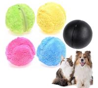 Genérico Rectionrae Active Rolling Ball, 2025 New Pet Active Rolling Toy, Toys for Small Medium Large Dogs, Smart Dog Balls Large with 4 Leather Cases (1 Ball + 4 Replacement Sets)
