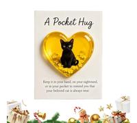 Generico Recuerdo Memorial Para Gatos | Recuerdo Motivacional En Forma De Corazón,Mini Gatos Con Postal | Para Amantes De Los Animales Simpatía Estímulo Librería Mesita de Noche