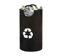 Genérico Recycling Bin for Kitchen, 82L Oxford Foldable Trash Container | Large-Capacity Foldable Trash Can for Bottles, Cans and Glass, Waste Organizer for Bathroom, Office, Garage and Laundry