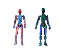Genérico Red and Black T13 Action Figure Set,Titan 13 Action Figures with Weapons,Titan Lucky 13 Actions Figure 3D Printed Multi-Jointed Movable Toy