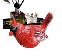 Genérico Red Bird Sculpture, Resin Decorative Figurine Set, 3.54x2.17 Inches Painted Ornament with, Home Display Decor Piece, Modern Nature Style Accent for Bedroom Office