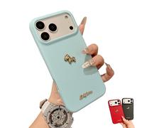 Genérico Red Bottom 3D Gold Lucky Horse Phone Case, Chinese New Year 2026 Lunar New Year of The Horse Case for iPhone 14/15/16/17 Pro MAX (Blue,For 14 Pro MAX)