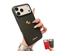 Genérico Red Bottom 3D Gold Lucky Horse Phone Case, Chinese New Year 2026 Lunar New Year of The Horse Case for iPhone 14/15/16/17 Pro MAX (Black,For 14)