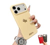 Genérico Red Bottom 3D Gold Lucky Horse Phone Case, Chinese New Year 2026 Lunar New Year of The Horse Case for iPhone 14/15/16/17 Pro MAX (Yellow,For 15 Pro)