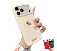 Genérico Red Bottom 3D Gold Lucky Horse Phone Case, Chinese New Year 2026 Lunar New Year of The Horse Case for iPhone 14/15/16/17 Pro MAX (White,For 17AIR)