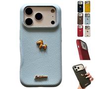 Genérico Red Bottom 3D Gold Lucky Horse Phone Case,Year of The Horse Reds Phone Case,2026 New Year Pony Mobile Protective Cover for iPhone 14/15/16/17 Pro MAX (Blue, for 14)