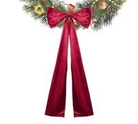 Generico Red Bows - Christmas Velvet Bows, Large Ribbon Topper, Velvet Bow for Christmas Tree, Large Velvets Tree Bow Ornaments Decoration for Kitchen Outdoor Farmhouse Wall Indoor Crafts Women Men