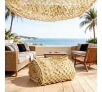 Genérico Red Camuflaje Arena 1x12m 1.5x8m 2x16m 3x6.5m 5x7m 7x14m Red de Camuflaje Militar, Malla de Camuflaje para Sombra de jardín Exterior, Redes de Caza Estor para protección Solar Camping(1x8m)