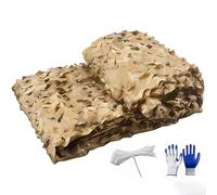 Genérico Red Camuflaje Militar, Malla de Camuflaje Exteriores, Red de Camuflaje Doble Capa Impermeable para Caza Protección Solar Camping Paisajes Forestales Jardines Y Decoración(5x5.5m)