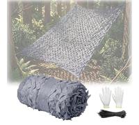 Genérico Red Camuflaje Sombra Exterior, Red De Protección Solar Gris, 1m 2.5m 4.0m 5.5m 7m 9m 11m Persianas De Caza De Red De Sombra, Decoración Al Aire Libre Vela De Sombra(W6.5xH17m)