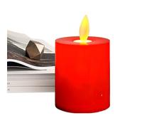 Genérico Red Candle - Red Moving Wick Flameless Candles, RedD 3d Moving Flame Battery Candles, Led CandlEes for Outdoor, Indoor, Wedding Decor, Home Decoration, RedS MovingG Flame Candle
