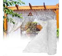 Genérico Red De Camuflaje 210D Blanco, Malla De Camuflaje Militar, Toldo De Sombra Y Protección Solar UV, Red De Privacidad para Jardín, Terraza, Patio, Pergola, Camping, Caza (8x9m)