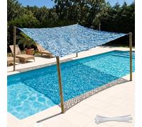 Genérico Red de Camuflaje Azul 4x4m 3x8m 5x7m 4x10m 3x9m Malla de Camuflaje océano toldo Sombra Exterior protección Solar temática de Coche(6x7 M)