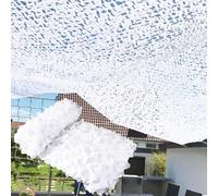 Genérico Red De Camuflaje Blanca 210D Oxford, Malla Sombra Exteriores, Protección Solar, Red De Camuflaje Militar para Decoración, Caza, Tiro, Camping, Cubiertas del Coche(9x11m)