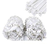 Genérico Red De Camuflaje Blanca 3x5m 4x8m 5x6m 6x9m Malla De Protección Solar, Cubierta De Privacidad para Terraza, Pérgola, Fiesta, Bar, Caza Y Decoración Exterior(W13xH20m)