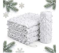 Genérico Red de Camuflaje Blanca Reforzada Malla de Sombreo Tela Camuflaje Sombra Exterior Oxford 150d 210d De Grosor para Decoración Jardín Terraza Caza Fotografía Militar Coche Nieve 1m-20m