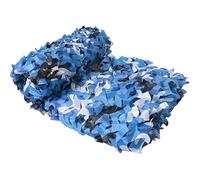 Genérico Red de Camuflaje Militar Reforzada Azul, Malla de Camuflaje, 2x6m 4x7m 5x9m 6x6m 7x9m 10x10m Red de Sombra para Jardín, Piscina, Caza, Acampada(4x5.5m)