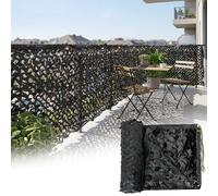 Genérico Red de Camuflaje para Caza, Malla de Camuflaje para Terraza 3x13m 1x4.5m 4.5x6m 5x5.5m 7x7m Malla Militar Negro, Red de protección Solar para Pérgola jardín Airsoft Decorativa(1.5x5.5m)
