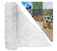 Genérico Red de Camuflaje Resistente para Exteriores - Malla de Privacidad y Sombreo Woodland - Lona Impermeable para Toldo de Coche, Valla de Jardín, Caza y Decoración de Fiestas(White,8 x 12 m)