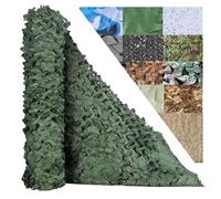 Genérico Red de Camuflaje Resistente para Exteriores - Malla de Privacidad y Sombreo Woodland - Lona Impermeable para Toldo de Coche, Valla de Jardín, Caza y Decoración de Fiestas(Green,5 x 12 m)