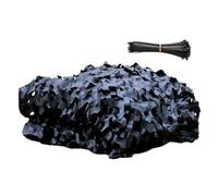 Genérico Red de Camuflaje Sombra Malla Camuflaje Caza con Brida Fija Redes Tela Oxford Negra Liviana y Duradera 2x3 5x6 5x10m para Pérgola Camping Caza(3.5x5.5(m))