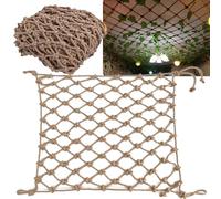 Genérico Red de Escalada de 3 x 3 m, Red de Cuerda Resistente para Parques Infantiles, escaleras de Roca, Casas en los árboles, Cuerda de 1 cm de diámetro, Ideal para la Aventura y la Seguridad de lo