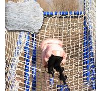 Genérico Red de Seguridad para Escalada en Exteriores e Interiores, 90 x 90 cm, Color Blanco, para escaleras, Cuerda de 0,6 cm de diámetro, Valla para balcón, Malla de Seguridad para Mascotas, Ideal