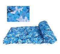 Genérico Red de Sombra de Jardín Azul, Malla de Camuflaje Militar, 1x5m 2x7m 3x5m 4x8m 5x7m 6x8m 7x8m 10x10m Red de Camuflaje para Decoración Techos Exterior Camping(7x14.0m)