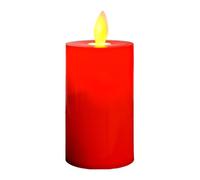 Generico Red Moving Flame Flameless Candles - Pilas LED operadas con pilar Candles | Realistic Flickering Fake Candle With Timer, For, Wedding Centerpiece, Home Decoration And Special Events