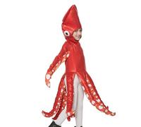 Genérico Red Octopus Fantasy Animal Costume Unisex Sea Creature Jumpsuit