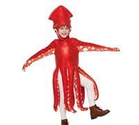 Genérico Red Octopus Fantasy Animal Costume Unisex Sea Creature Jumpsuit
